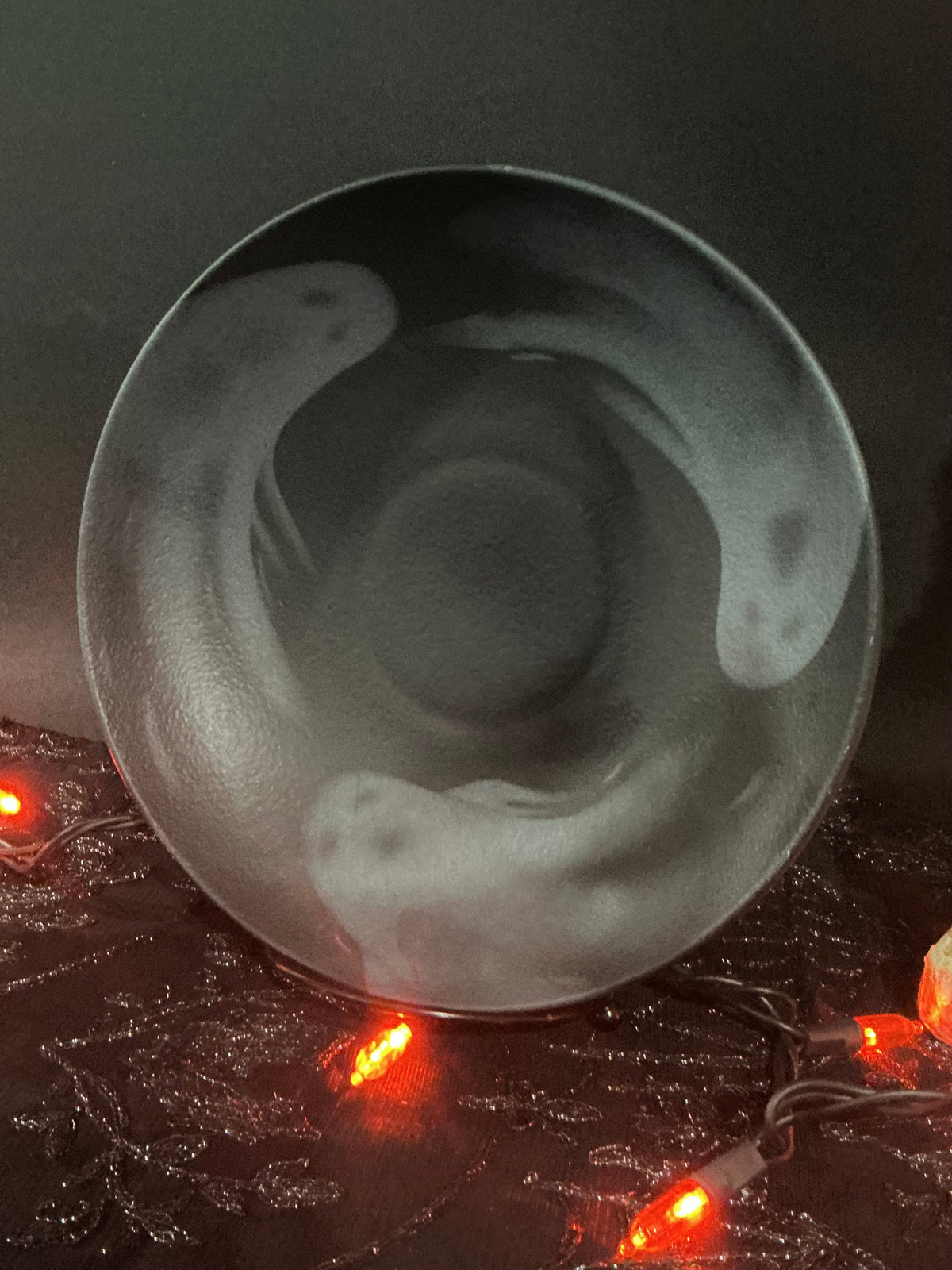 Mesa Brasil Halloween Ghost Swirl Matte Grey Dinnerware | Choose Your Style