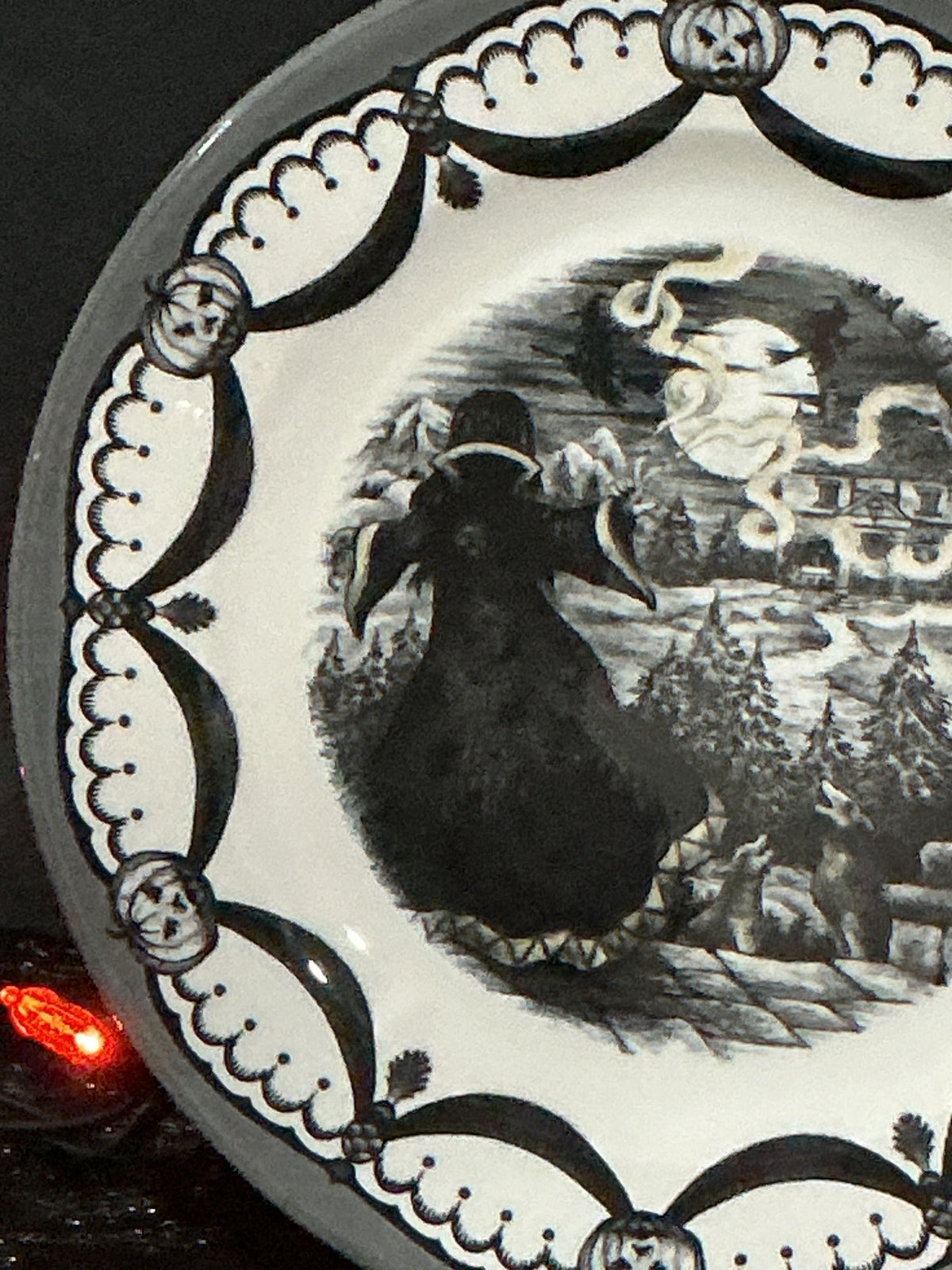 Royal Stafford Halloween Raven Moon Salad Plate 8.5"