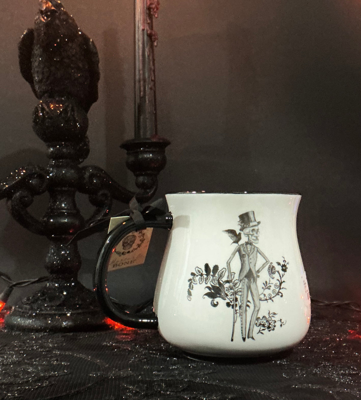Potter's Studio Gothic Black & White Ceramic Mugs | Choose Your Style