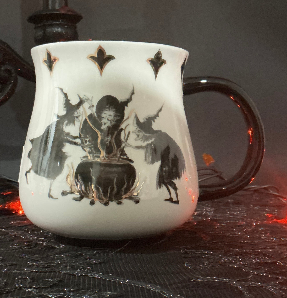 Potter's Studio Gothic Black & White Ceramic Mugs | Choose Your Style