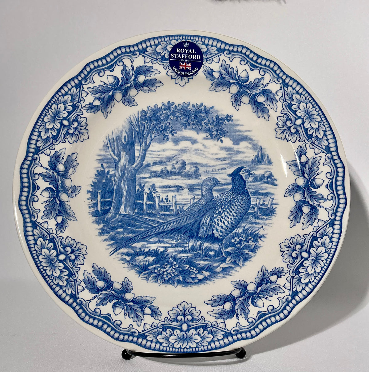 Royal Stafford Blue Thanksgiving  Dinner Plate 10¾" – Choose Your Design – Made in England