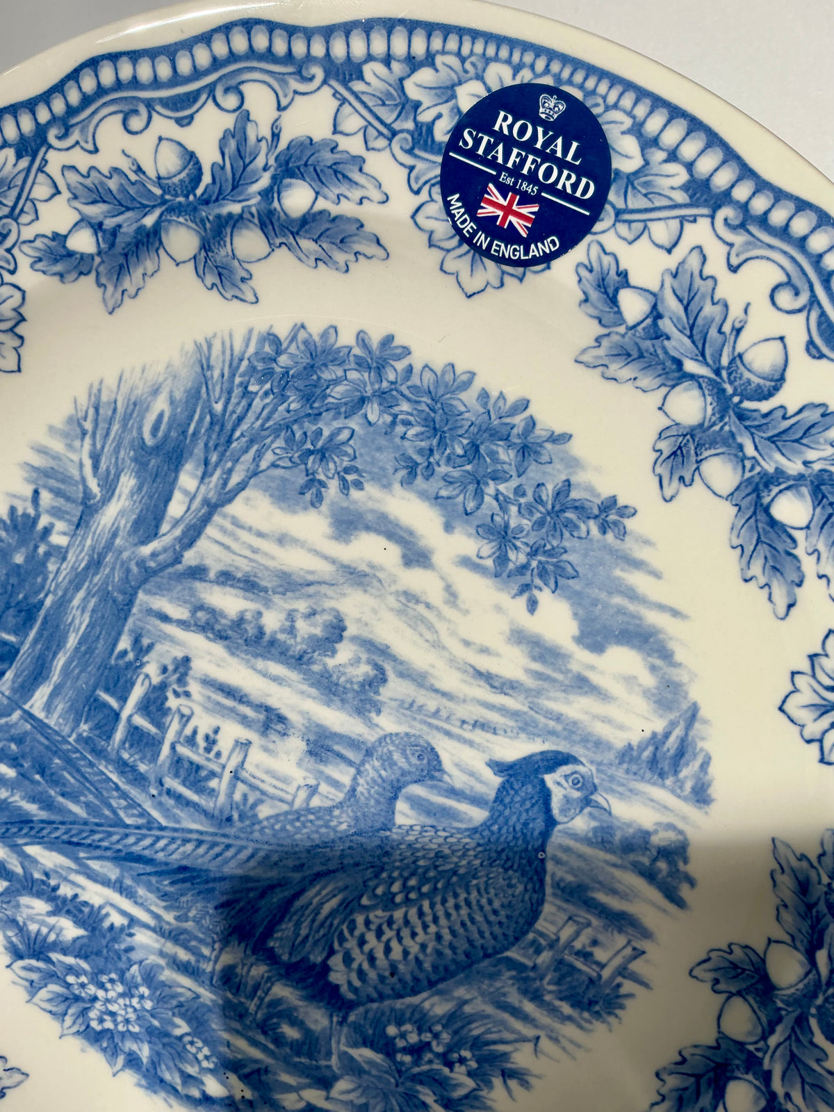 Royal Stafford Blue Thanksgiving  Dinner Plate 10¾" – Choose Your Design – Made in England