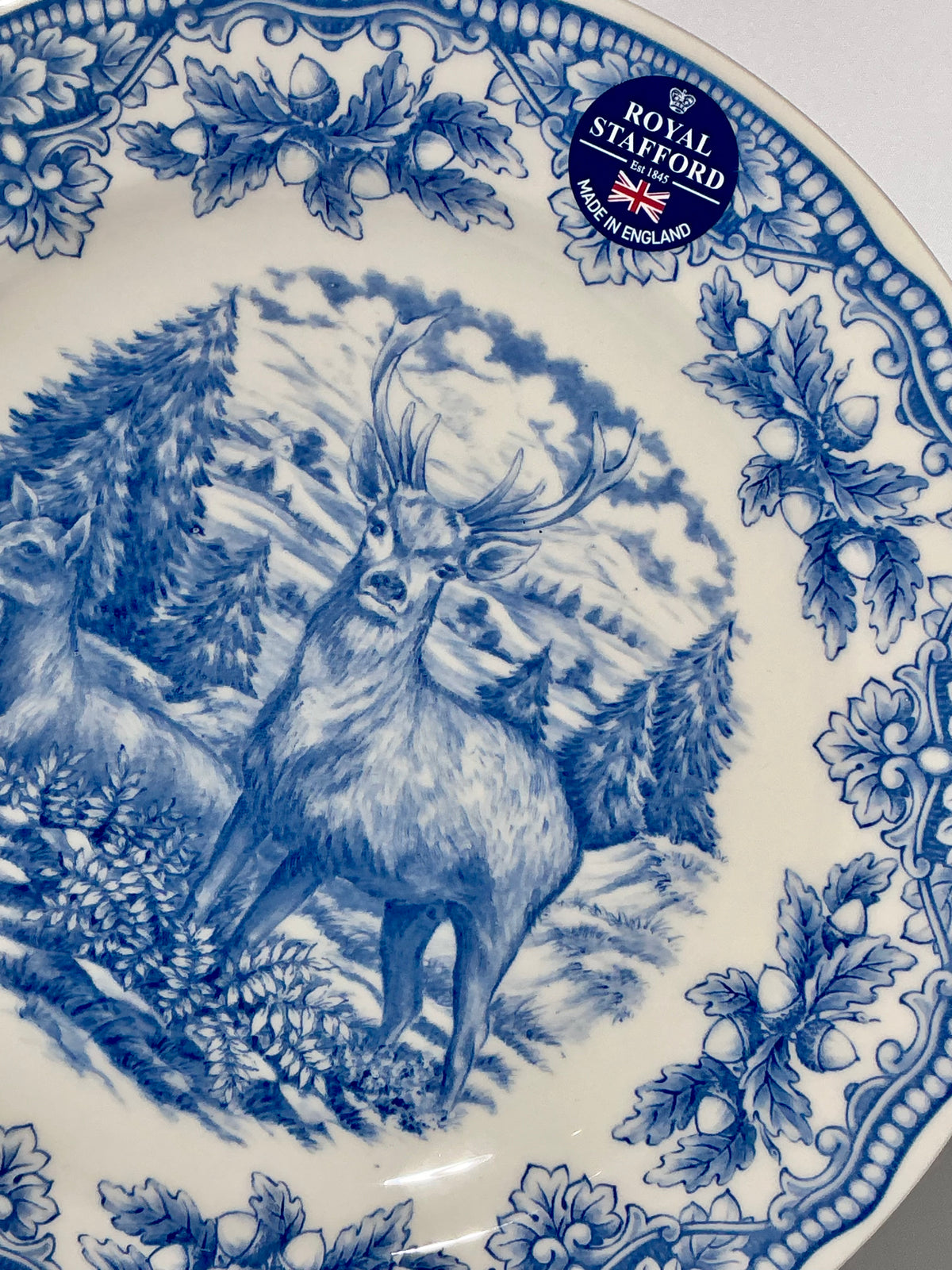 Royal Stafford Blue Thanksgiving  Dinner Plate 10¾" – Choose Your Design – Made in England