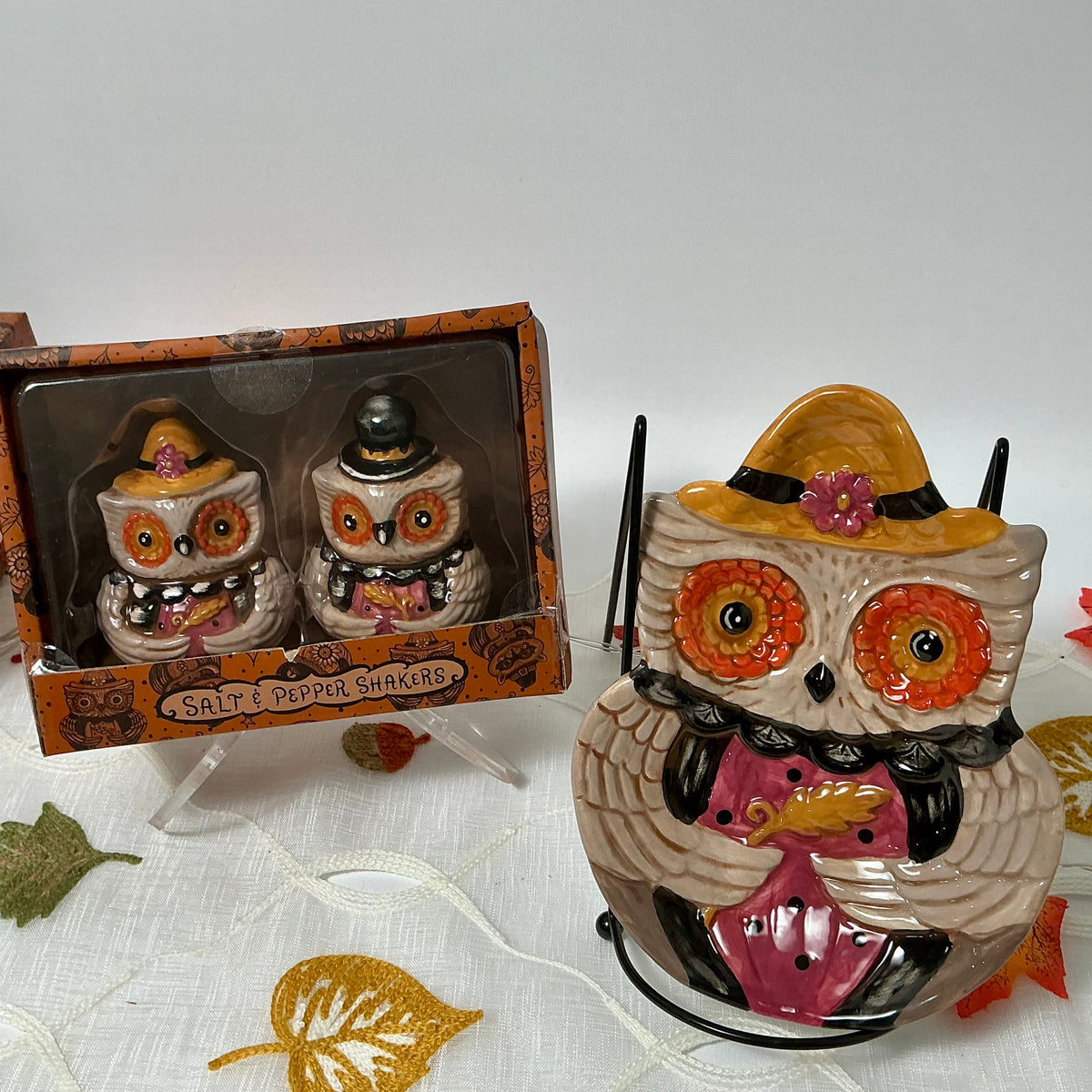 Johanna Parker Harvest Owl Spoon Rest /Appetizer dish Choose Your Style